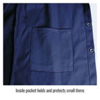 FN9-30C 30" 9oz. Navy FR Cotton Welding Jacket, Large