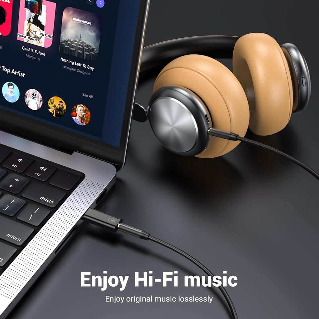 4 Pack USB C to 3.5mm Jack Audio Adapter, USB C to Headphone Jack Adapter Compatible with iPhone17/ 16 Plus 17/16 Pro