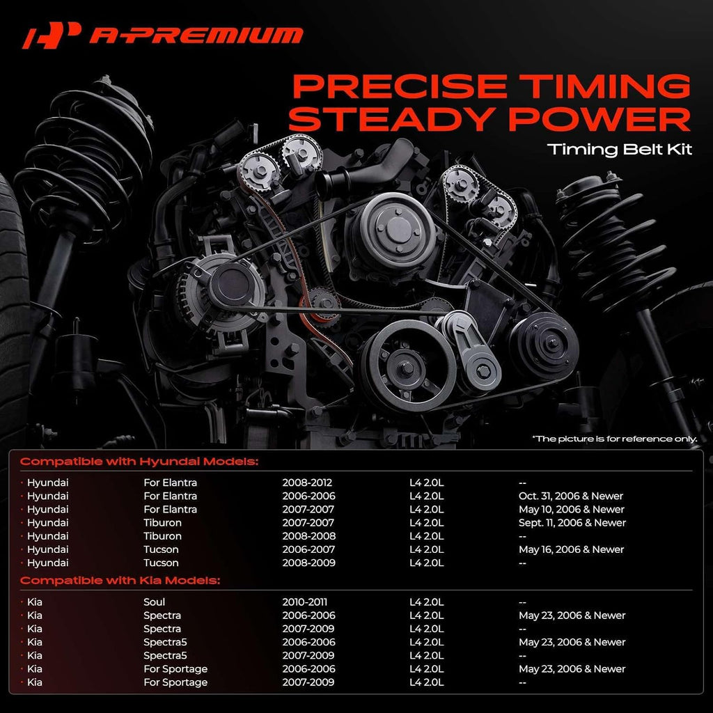 A-Premium Engine Timing Belt Kit with Water Pump W/Tensioner