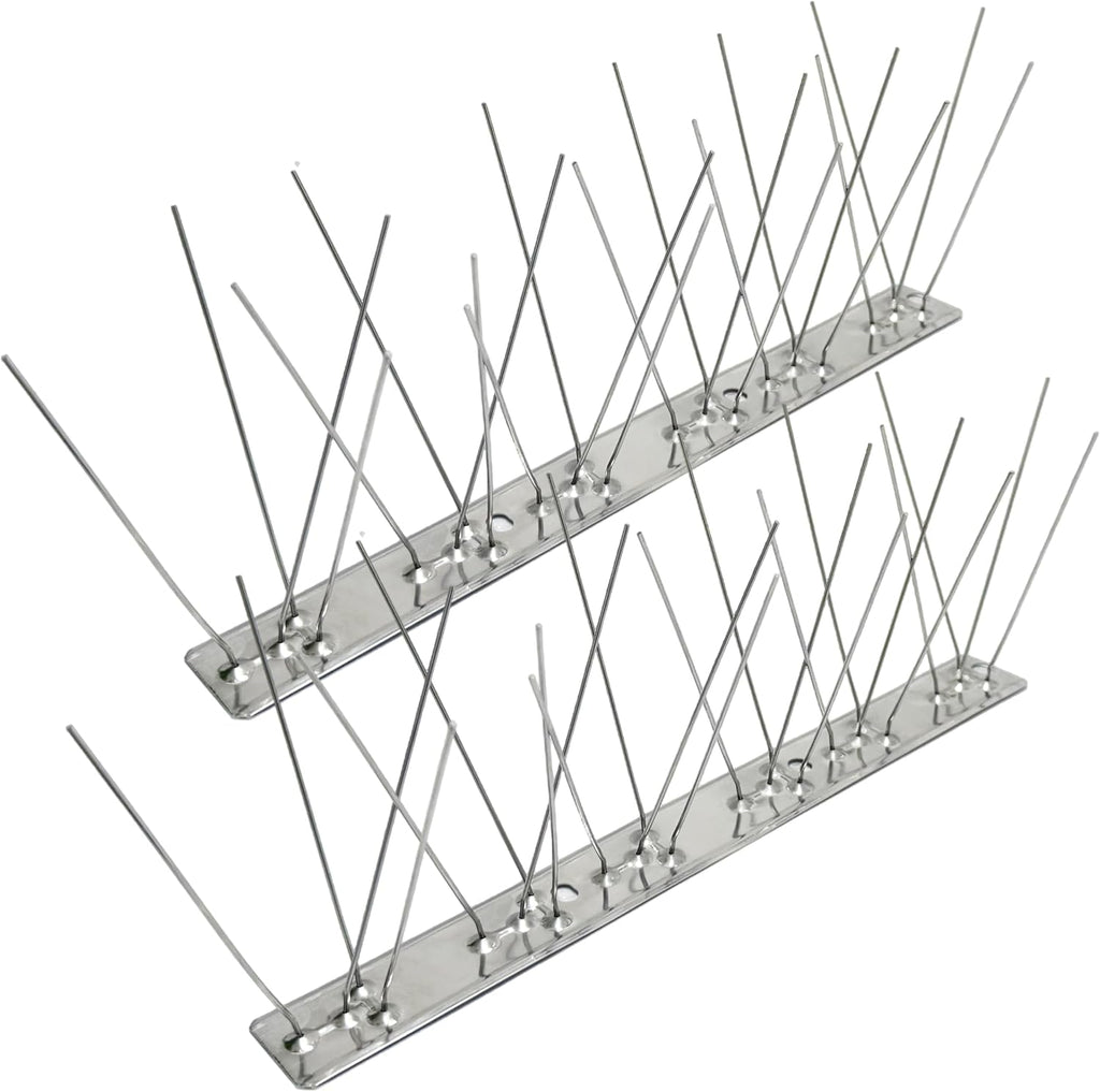 Stainless Steel Bird Spikes for Outside, Anti Bird Deterrent Spikes for Woodpeckers, Squirrels, Raccoons