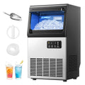 Nugget Ice Maker Machine, 80lbs/24H, Stainless Steel, 15lbs Bin