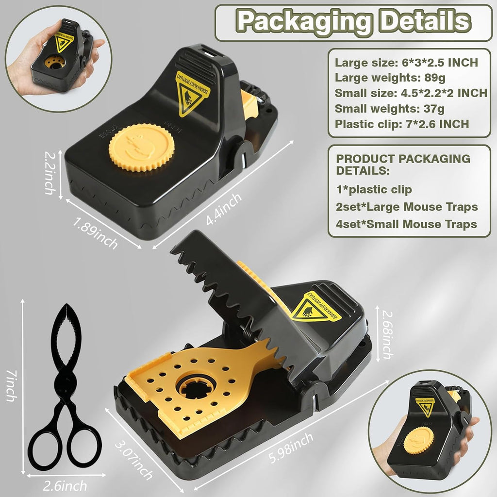 Mouse Traps - Rat Trap Quick Effectively Best Mouse Trap Mousetraps Indoor Outdoor Reusable Mouse Traps, Safe No