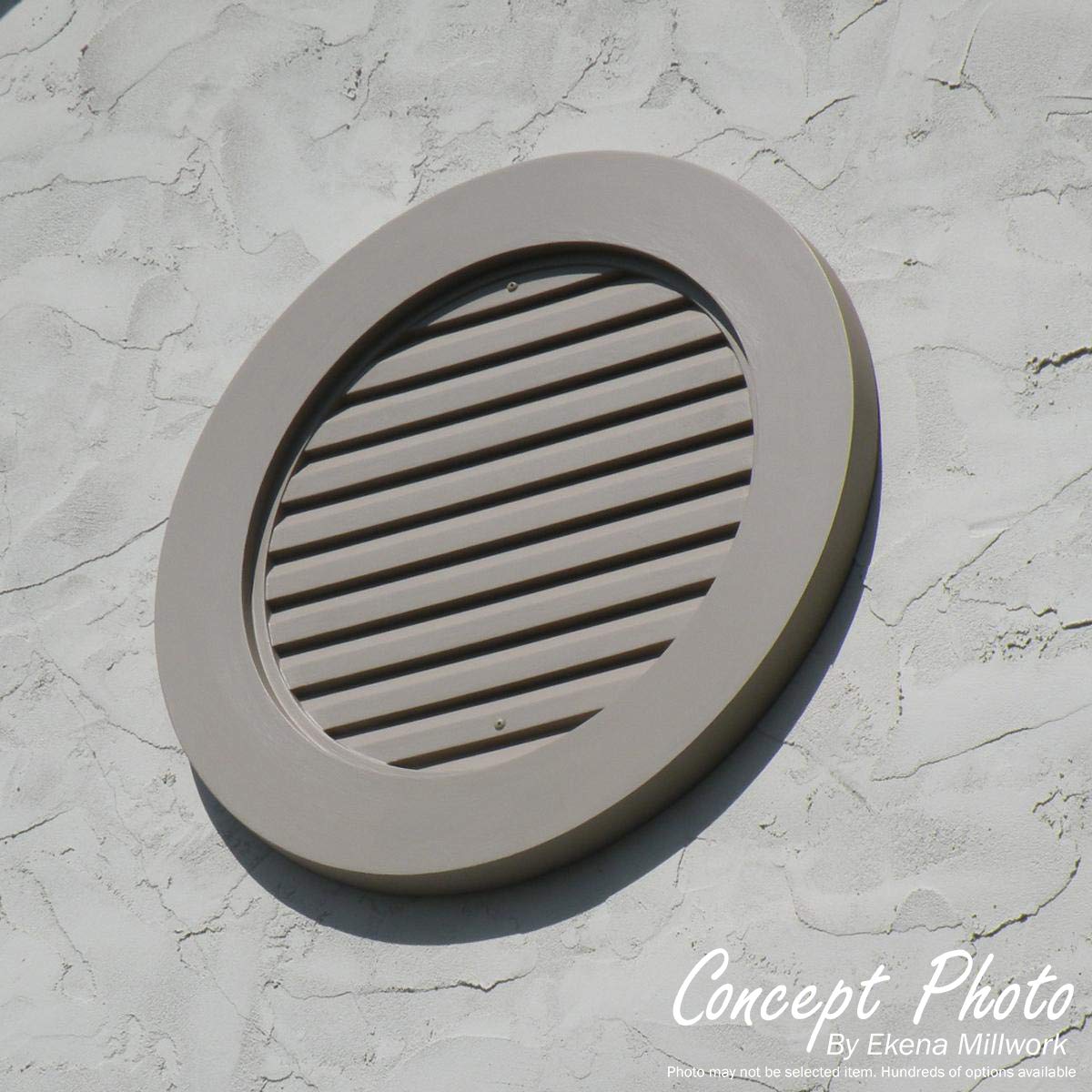 24"W x 24"H x 1 1/8"P, Round Gable Vent Louver, Functional