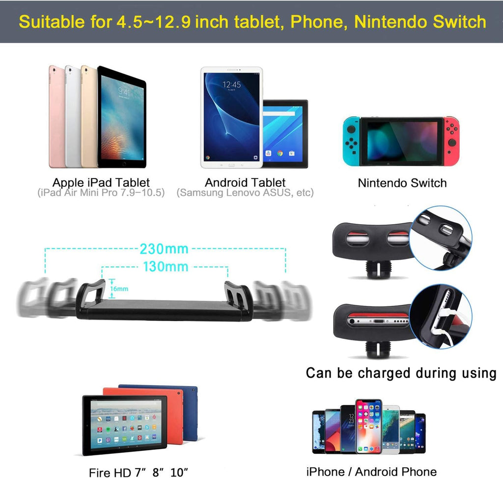 Tablet Stand Adjustable,Foldable Arm Stand for Bed,Aluminum Universal Flexible Tablet Holder with 360 Degree Rotation