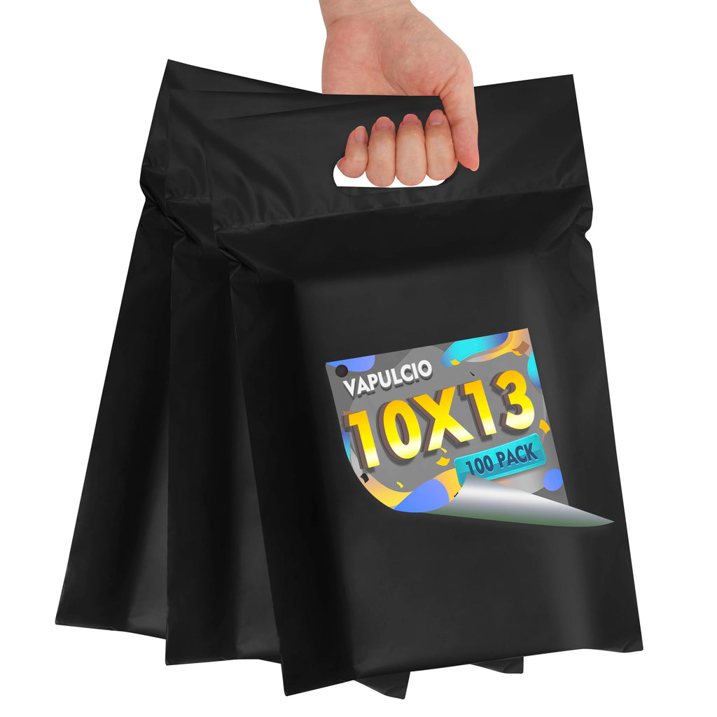 Poly Mailers 10x13 Inch, 100 Pack, Black Self-Seal Handle Bags