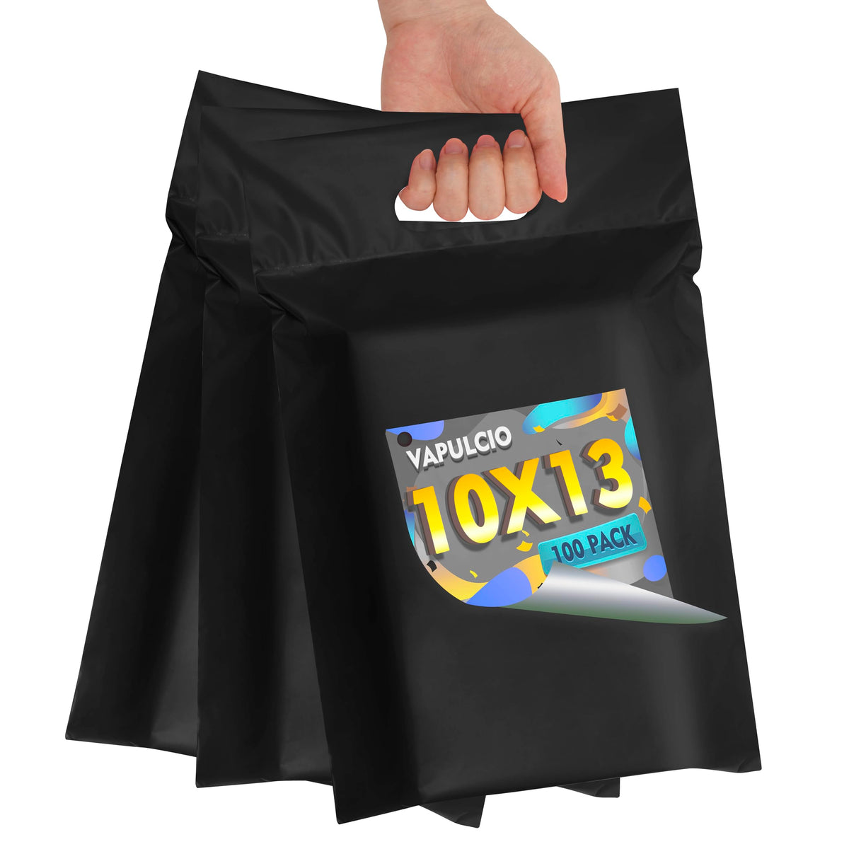 Poly Mailers 10x13 Inch, 100 Pack, Black Self-Seal Handle Bags