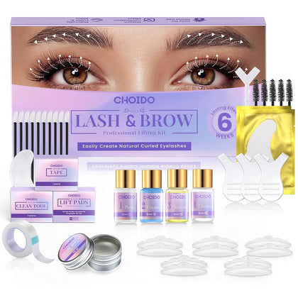 Lash Lift Kit - Eyelash Perm Kit - Eyebrow Lamination Kit, 2 in 1 Professional Eyelash Curling Lash Extension &