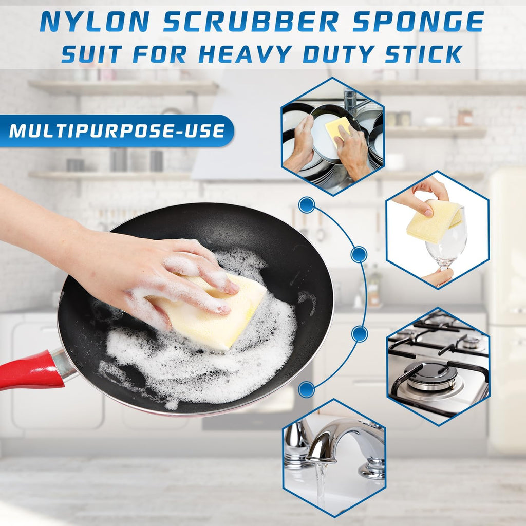 All-Purpose Non Scratch Sponges，Sponges Kitchen for Washing and Cleaning Dishes, Non-Stick Cookware,Premium Scrub and