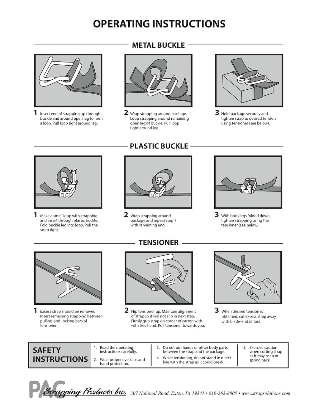 PAC Strapping SP-P Strap Pac Plastic Strapping Kit with Plastic Buckles, 1/2" Wide Polypropylene Strapping