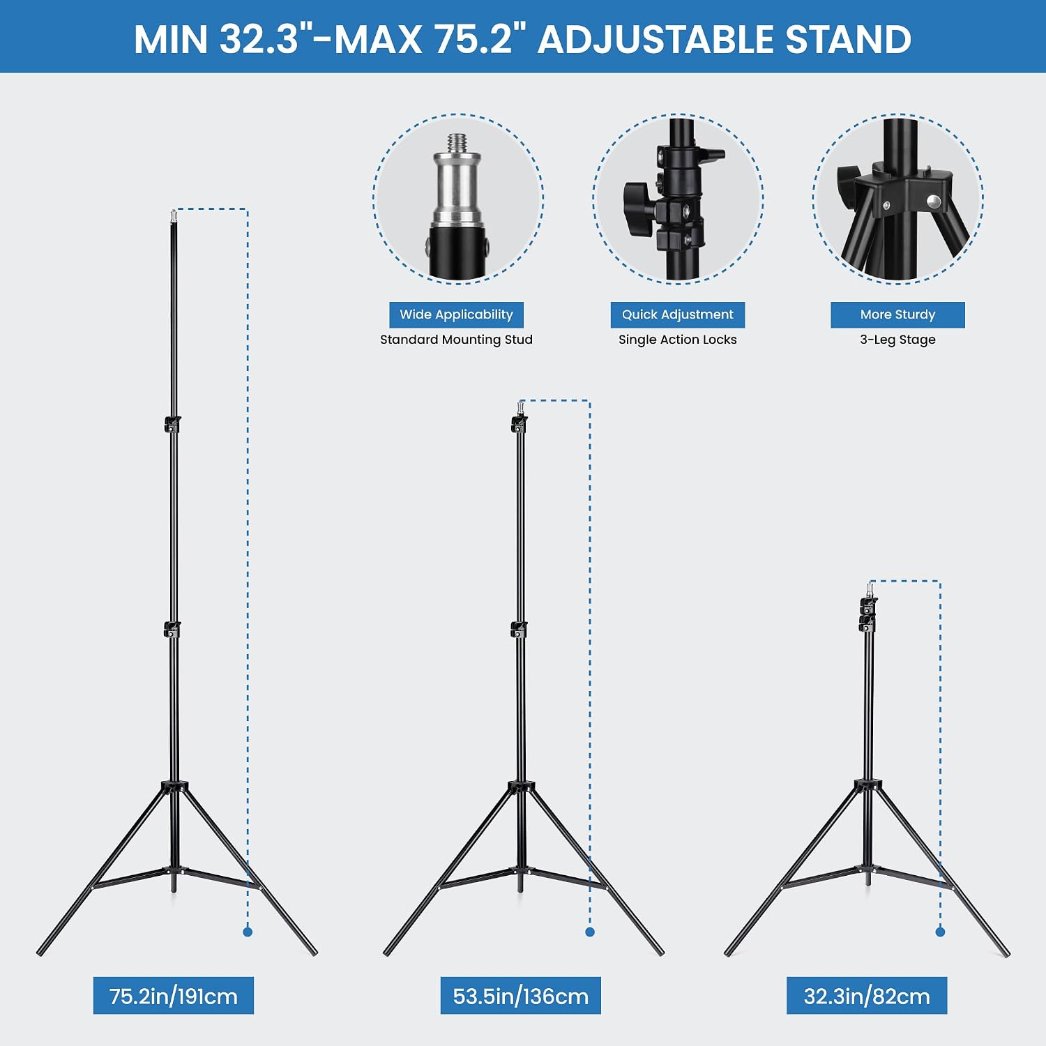 Softbox Photography Lighting Kit, 30"X30" Softbox Lighting Kit, 2pcs E27 Socket 5400K LED Bulb, Photo Studio Light