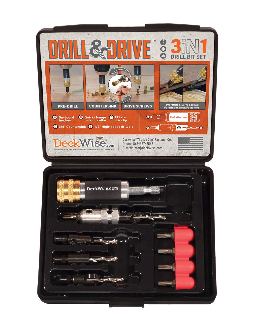 DeckWise Drill & Drive Tool for Pre-Drilling, Countersinking & Driving