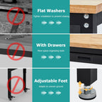 60" Heavy-Duty Garage Workbench with 2 Drawers, Pegboard & Power Outlet