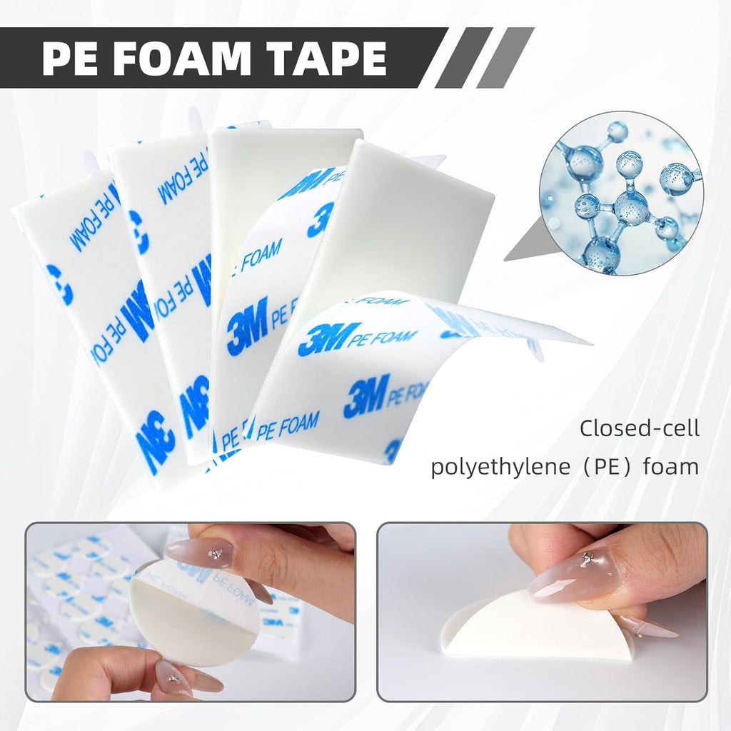 3M Round Double Sided Adhesive Dia. 2'' 30 Pcs, 1600T PE Foam Tape
