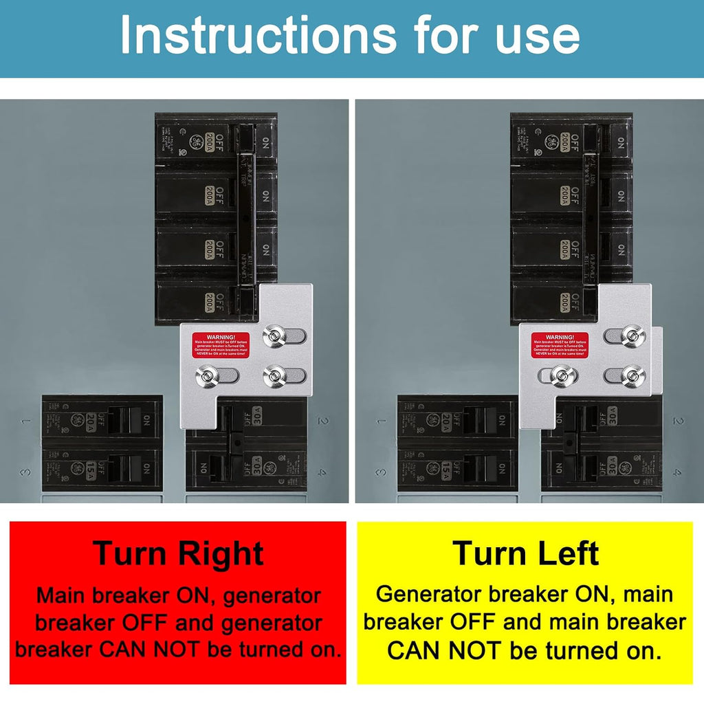 Generator Interlock Kit Compatible with General Electric GE 150 or 200 Amp