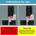 Generator Interlock Kit Compatible with General Electric GE 150 or 200 Amp