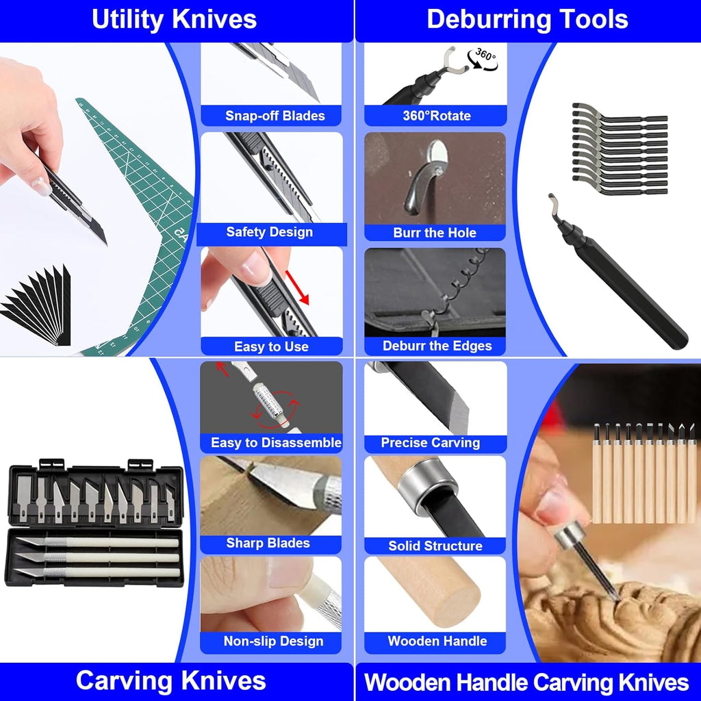 3D Printer Tool Kit, 202 Pcs 3D Printer Accessories Includes Deburring Tool, Removal Tools, Digital Caliper, Cutting