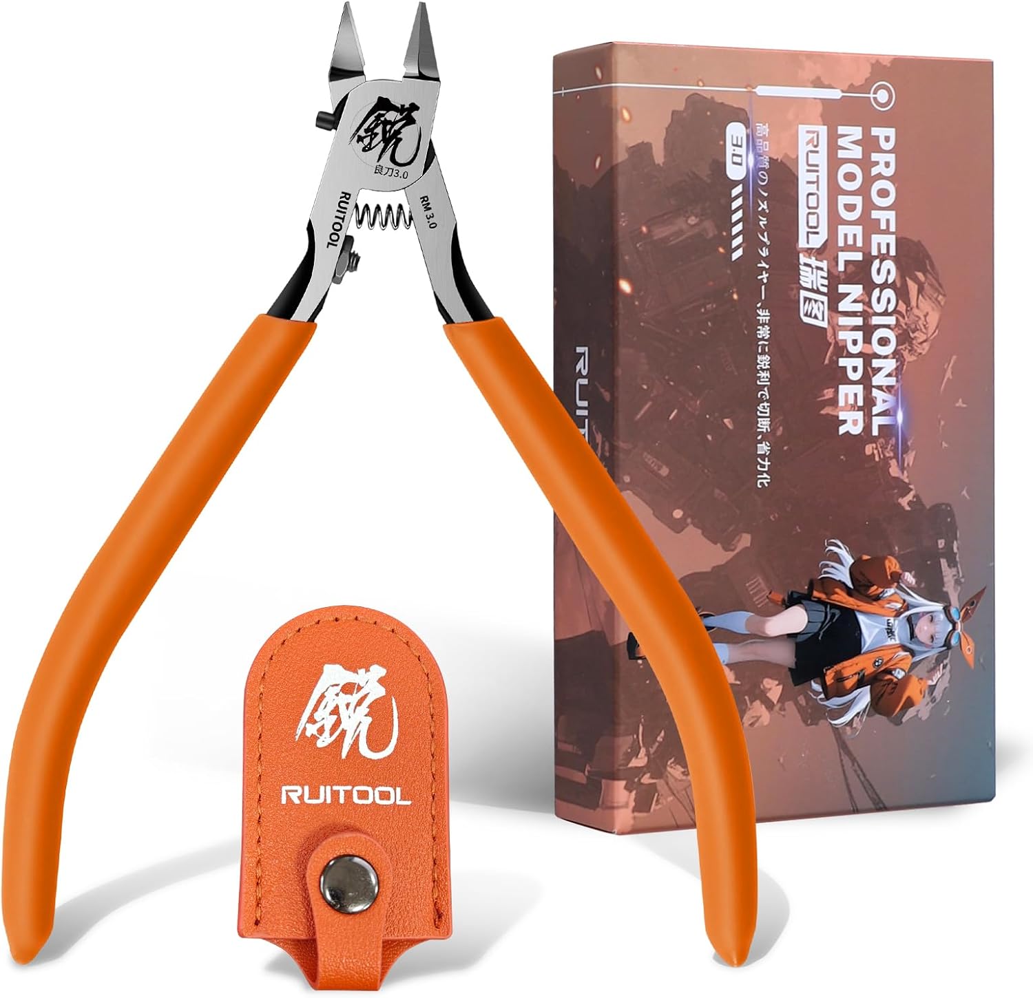 Model Nippers for Advancers, Single Blade Sprue Cutter for Gunpla | Ultra-Thin Single-Edge Blade, 4.7" Gundam Nipper