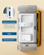 DEWENWILS 2 Pack Dimmer Switch, Single-Pole or 3-Way Dimmer Light Switch