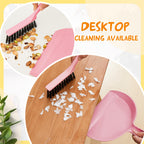18 Pack Mini Dustpan Brush Set Small Broom Set Bulk,Pink