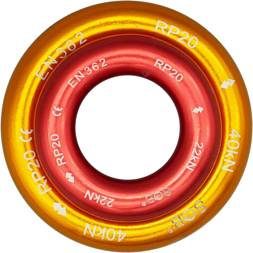 Aluminum Rappel Ring Climbing Ring 40KN/22KN Pack of 2 for Rock Climbing Arborist Rescue Connection Point