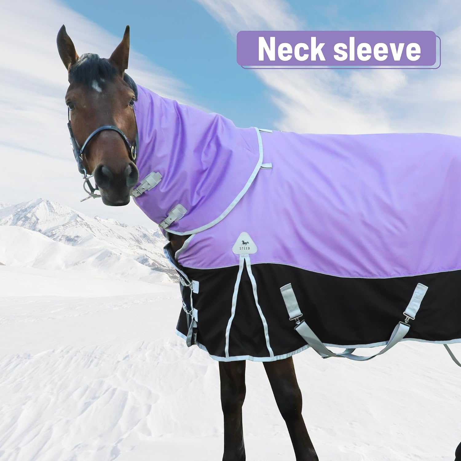 Horse Turnout Blankets Horse Blanket Winter Water Resistant,220G-Gram Polyester Poly Filling Liner 1200D Premium