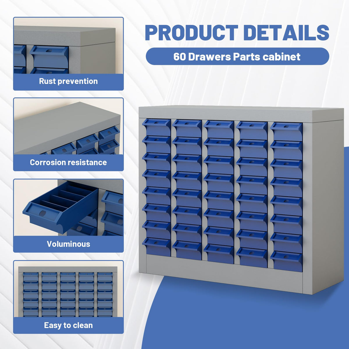 40 Drawer Parts Storage Cabinet for Screws and Hardware Organization