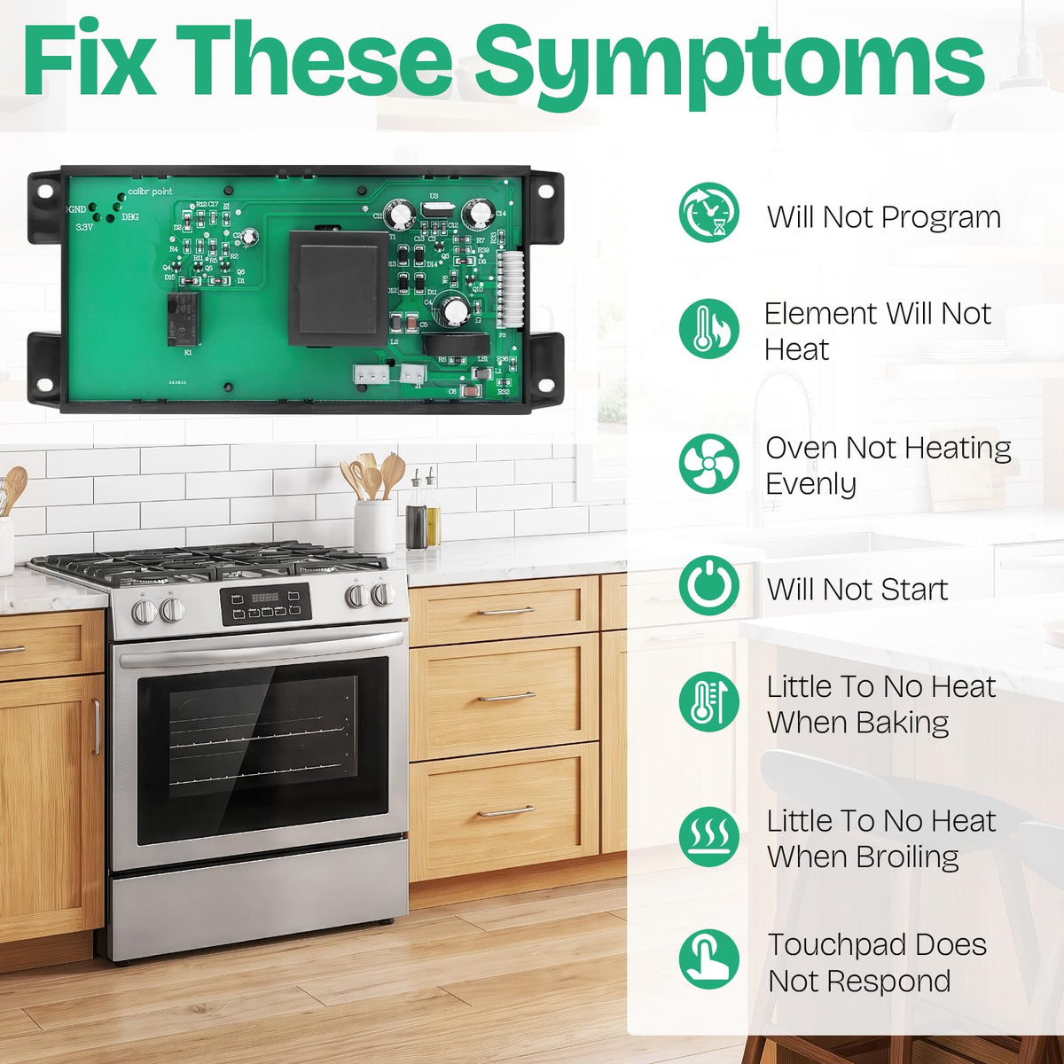 For Frigidaire FFGF3017LSC Range Oven Control Board Replacement