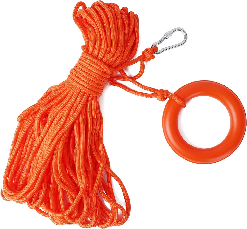 Professional Water Floating Lifesaving Throwing Rope 98.4FT | Outdoor Rescue Lifeguard Lifeline, With Bracelet/Hand Ring