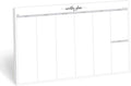 Undated Weekly Planner Notepad, Jumbo 11x17 Desk Pad - 50 Tear-Off Sheets, Weekday Monday-Friday Schedule, Daily Task