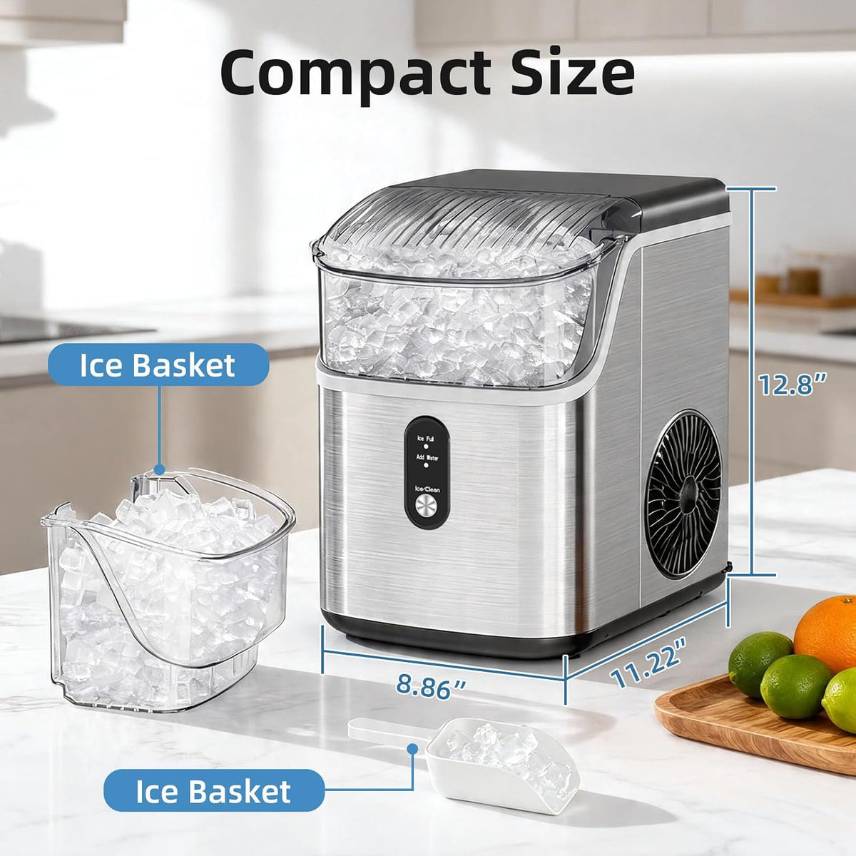 Nugget Ice Makers Countertop with Chewable Pellet Ice