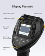 2D Barcode Scanner, Dual-Sensor CMOS & CCD with TFT Screen