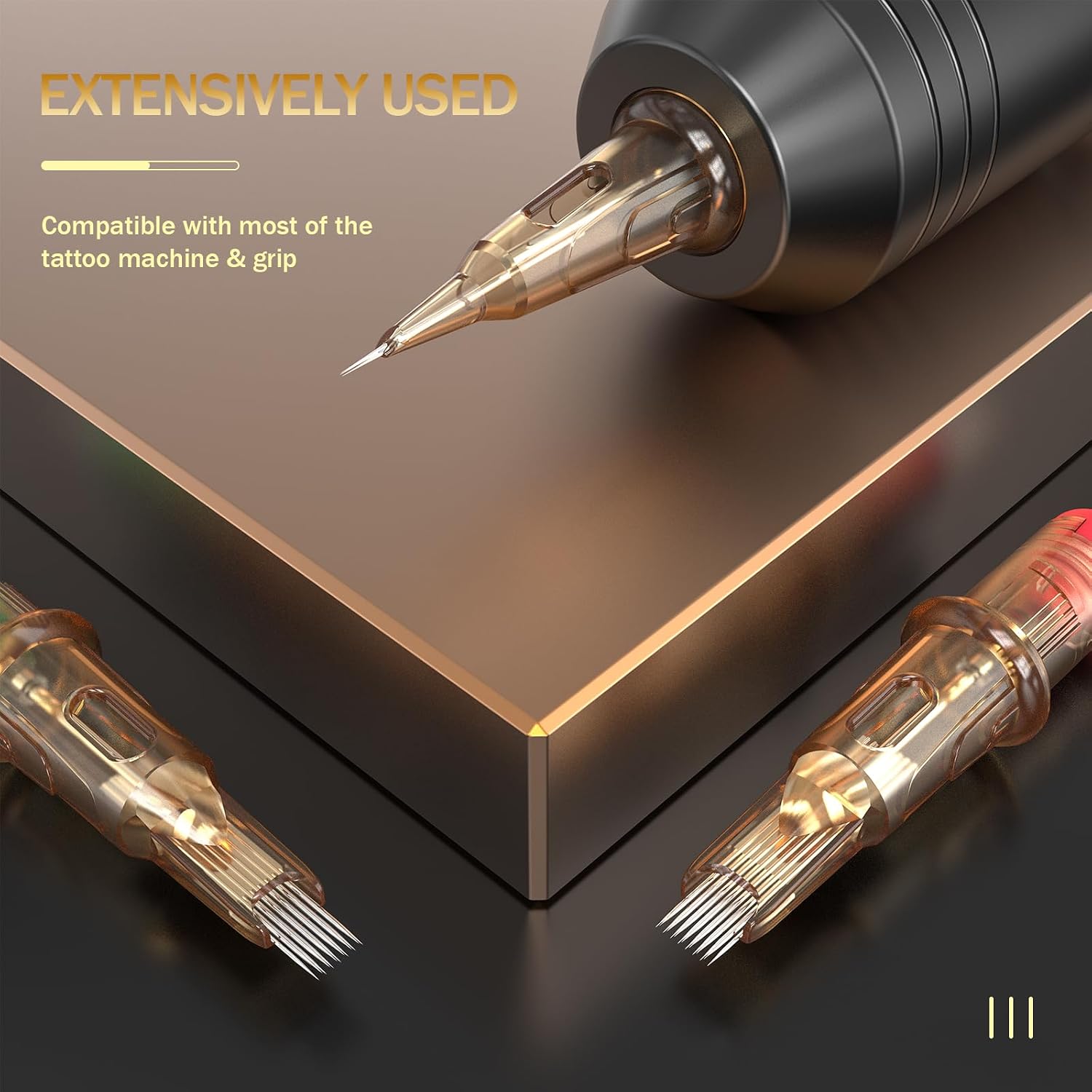 EZ Tattoo Cartridge Needles - 20Pcs #10 (15RM) Bugpin Curved/Round Magnum Disposable Tattoo Needles Cartridges for