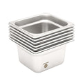 6 Pack Hotel Pans, 1/6 Size 4" Deep, NSF Stainless Steel Pan