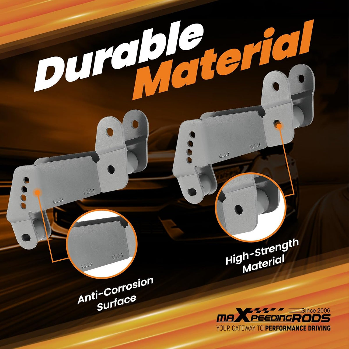 maXpeedingrods Front Control Arm Relocation Bracket for Jeep Wrangler JK