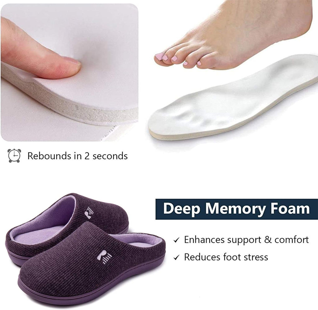 Women's Original Two-Tone Memory Foam Slipper | Slip-on, Indoor/Outdoor, House Use, Non-Slip, Machine Washable