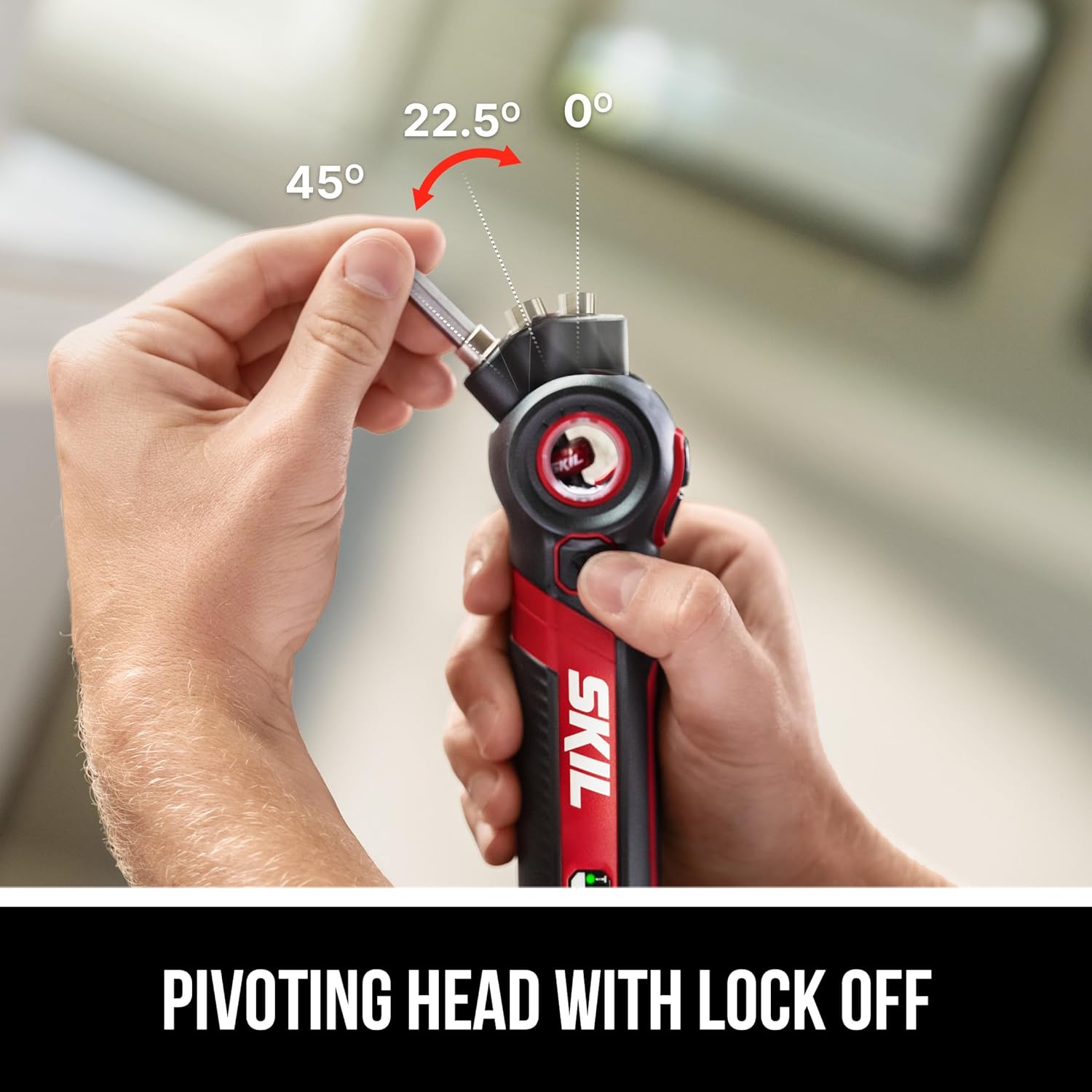 Twist 2.0 Rechargeable 4V Screwdriver with Pivoting Head, Torque Setting, USB-C Charging Cable, 28 PC Bit Set &