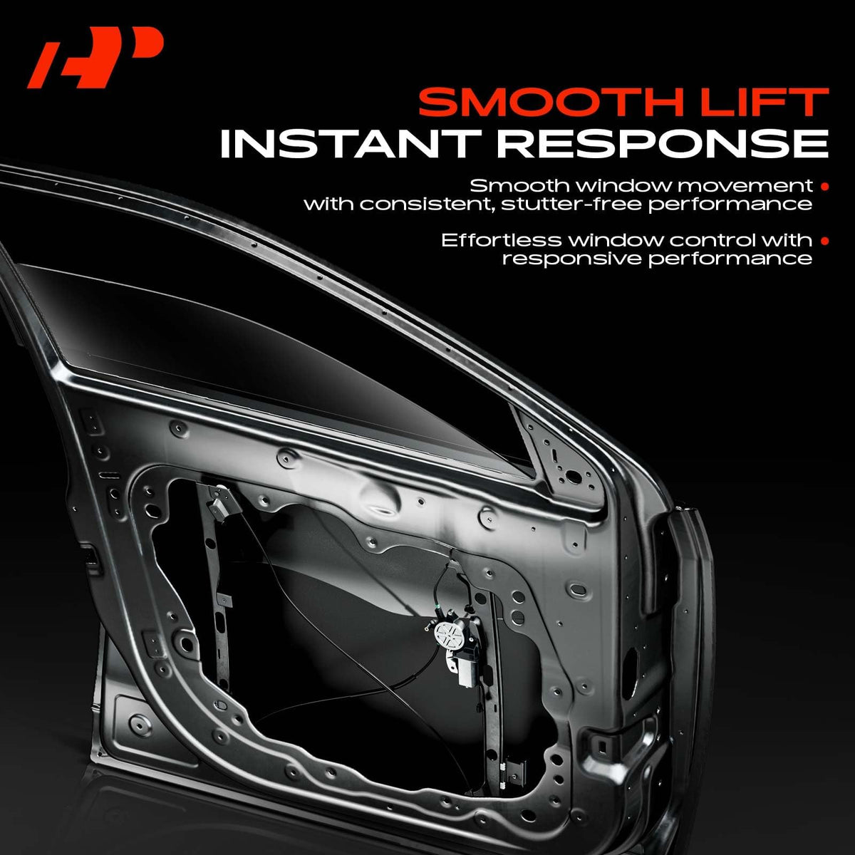 A-Premium Power Window Lift Motor Front Passenger Side, with 6-Pin Plug