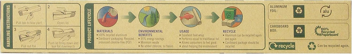 100% Recycled Aluminum Foil - 50 FT