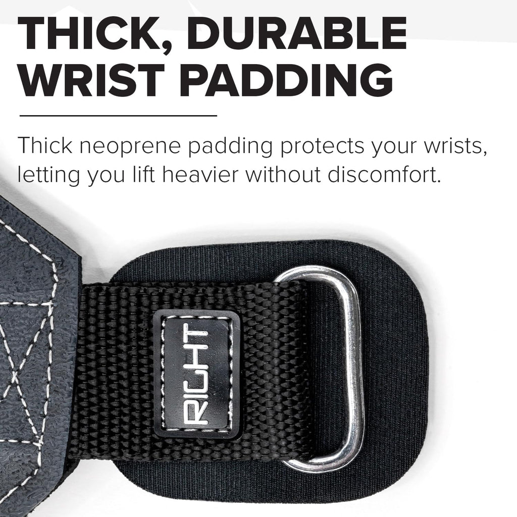 EZ Gripz PRO V2 Lifting Grips for Weightlifting: Weight Lifting Straps for Gym with Adjustable Wrist Neoprene Padding