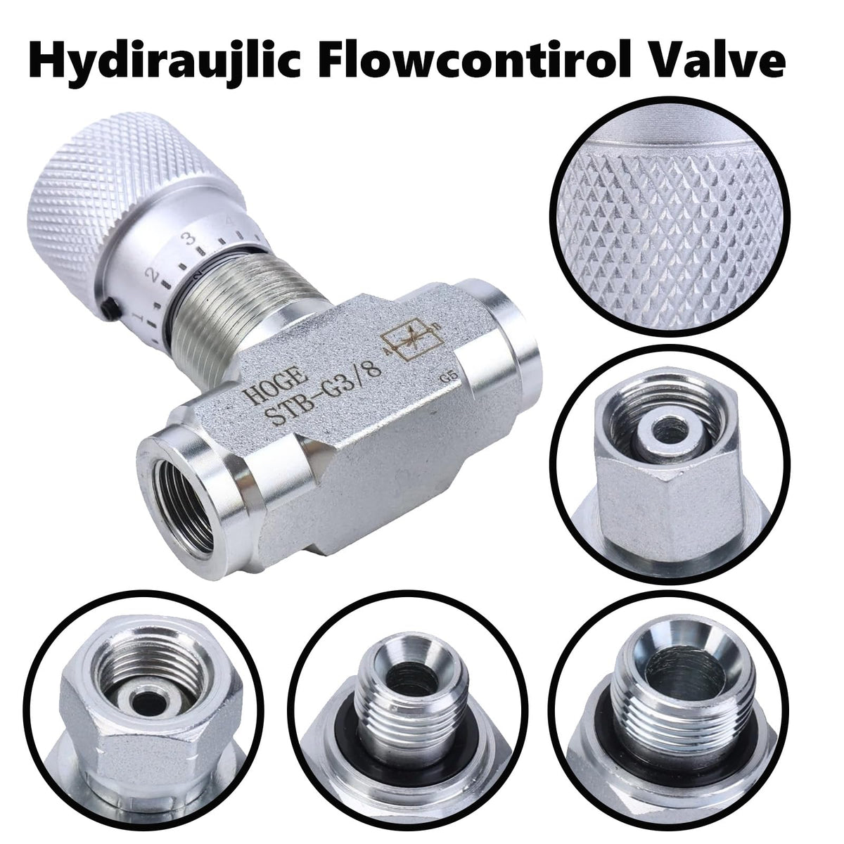STB-G3/8 Hydraulic Flow Control Valve Compatible with Mini Excavator