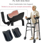 2 Pack Walker Armrest Pads, Universal Replacement Armrest Pads, Upright Walker Arm Support Forearm Pad Replacement