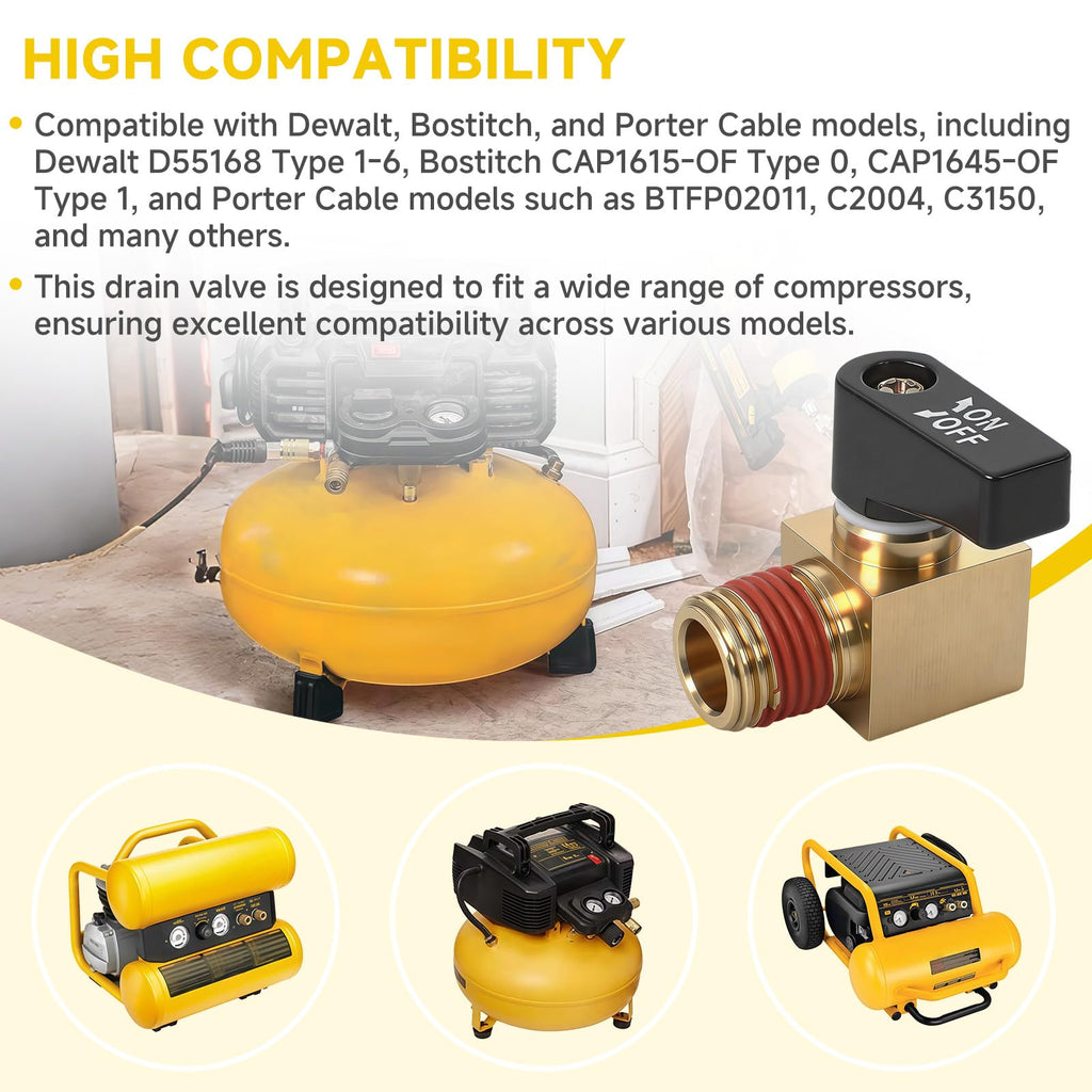 Drain Valve Replacement Compatible with Dewalt N000986 N072023