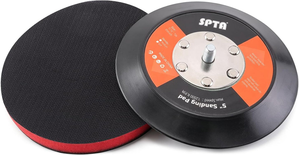 5"(125mm) Backing Pad Hook and Loop Backing Plate 5/16"-24 Thread DA Air Random Orbital Sander/Polisher Backing Pad