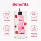 Raspberry Hair Vinegar Rinse for Scalp Clarifying & Shine