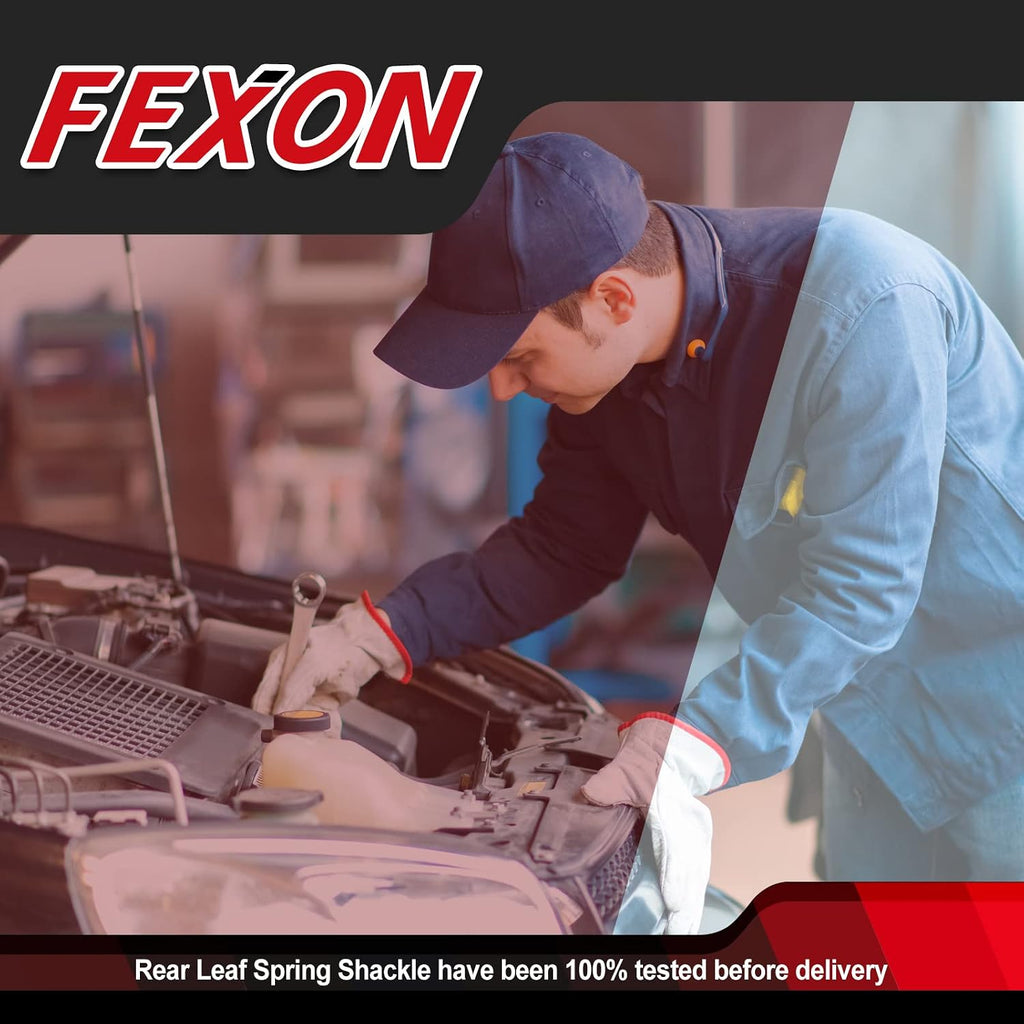 FEXON Rear Leaf Spring Shackle Kit Pair for GMC Chevy Silverado 722-029