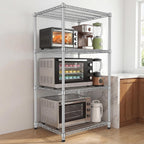 24"Depth Metal Wire Shelving Unit Metal Shelf Adjustable Storage Rack Kitchen Storage shelves 4 Tier Commercial