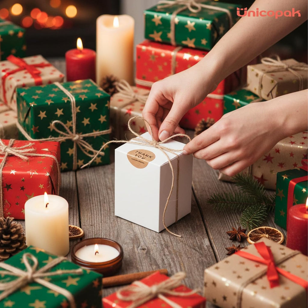 20 Pack 3x3x4 Inch Tall White Gift Boxes with Lids for Presents