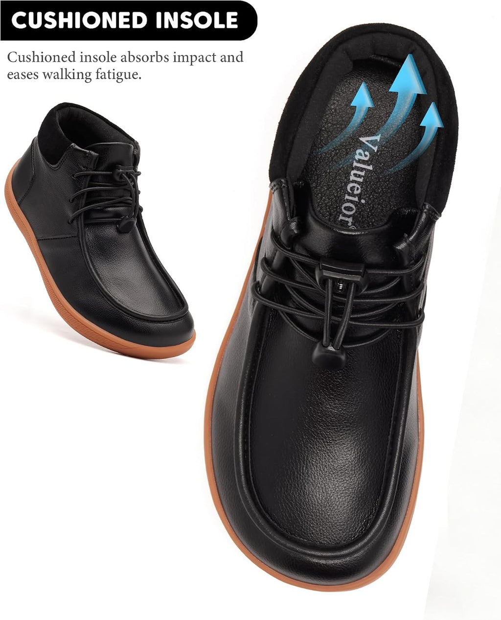 Kids Wide Toe Box Leather Boots Versatile Dress Casual School Shoes for Boys Girls