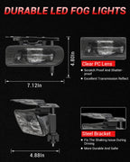DOT LED Fog Lights Assembly for 2002-2006 Cadillac Escalade EXT ESV
