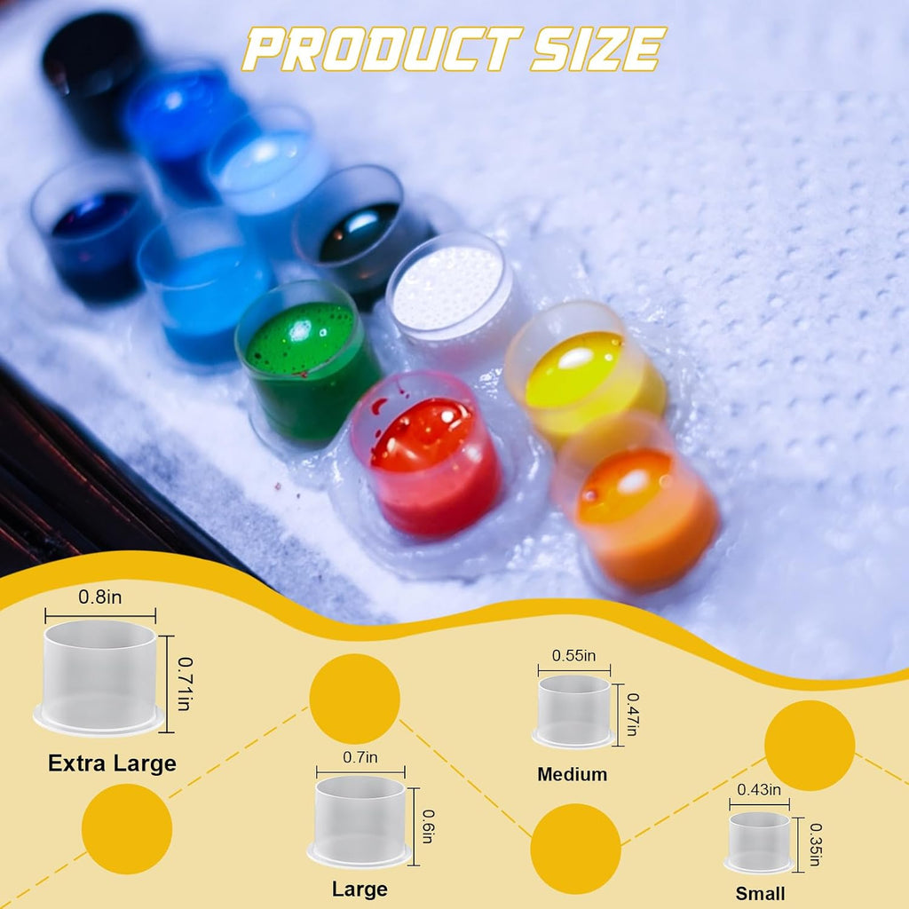 Tattoo Ink Caps 1000Pcs Medium Ink Caps #14mm Disposable